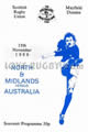 North and Midlands (Sct) v Australia 1988 rugby  Programme